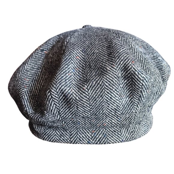 1930's Vintage J.C. Penney Waverly Caps sz 7 Men's Tweed Newsboy Cap Herringbone - Picture 10 of 10